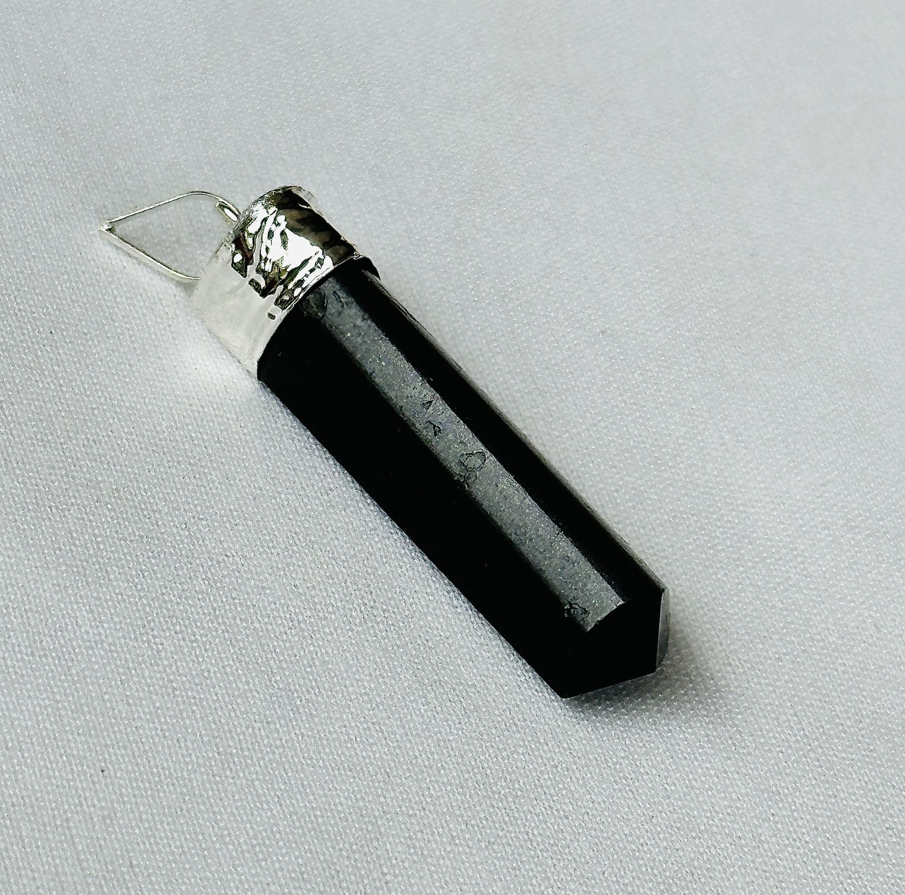 Black Tourmaline Pencil Pendant